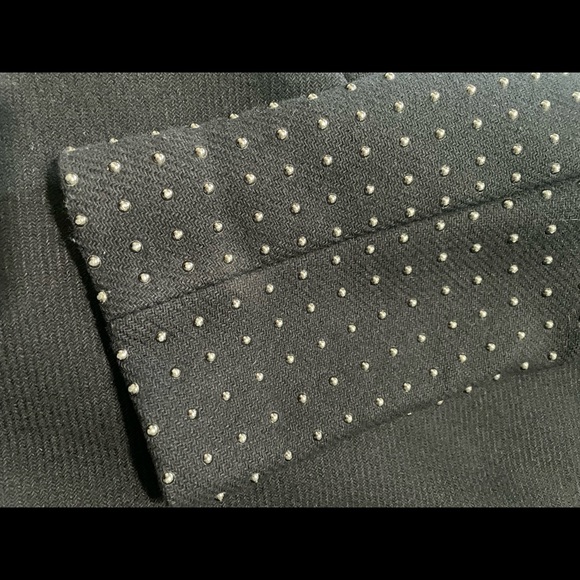 Zara Wool Coat Navy Blue with studs - Picture 4 of 5